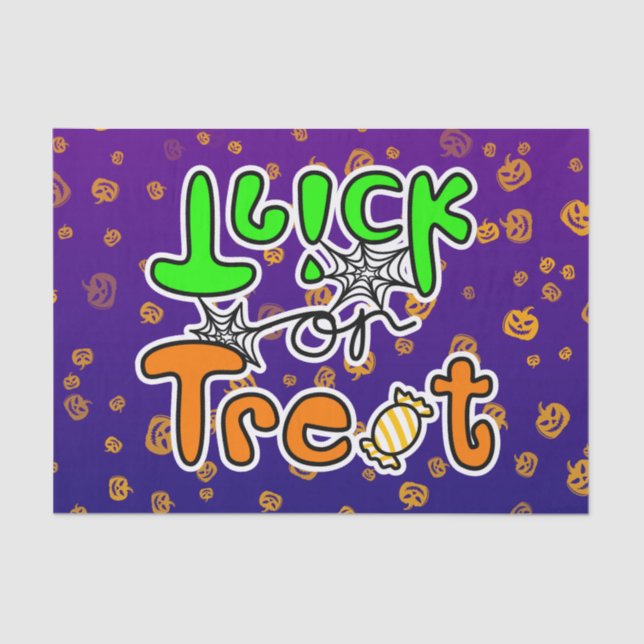 Halloween-Party Trick oder Trete Seidenpapier (Vorderseite)