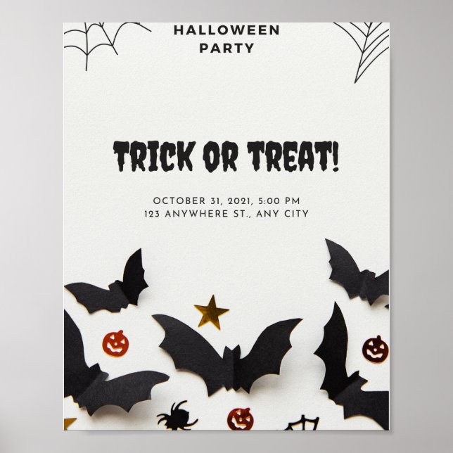 Halloween-Party Trick or Treat 31 Oktober 2021 Poster (Vorne)