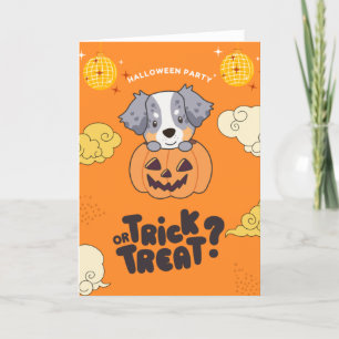 Halloween-Party Trick or Treat Australian Shepherd Feiertagskarte