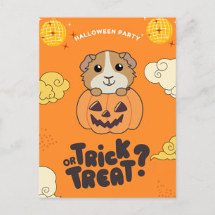 Halloween-Party Trick-or-Treat Meerschweinchen Fei Feiertagspostkarte