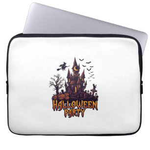 Halloween-Party Verlassenes Schloss Kürbisse Flede Laptopschutzhülle