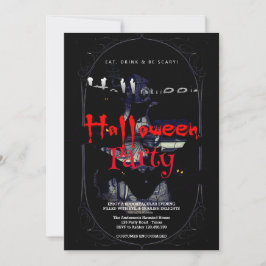 Halloween-Party Vintag Gothic House Einladung