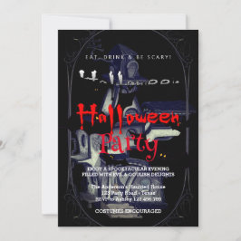 Halloween-Party Vintag Gothic House Einladung