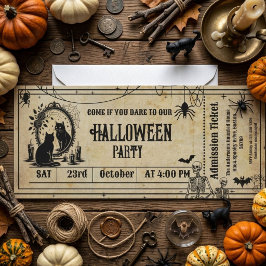Halloween-Party Vintage Gothic Skelett Ticket Einladung