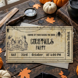 Halloween-Party Vintage Gothic Skelett Ticket Einladung