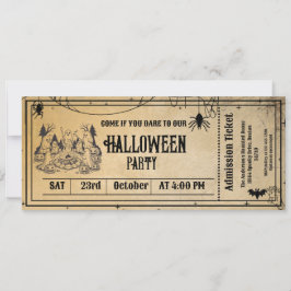 Halloween-Party Vintage Gothic Skelett Ticket Einladung