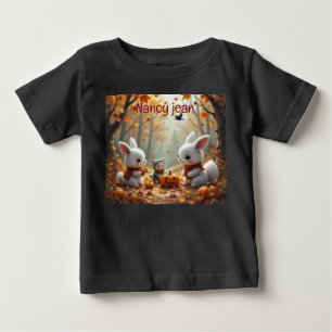 Halloween-Party von Waldtieren personalisieren Baby T-shirt