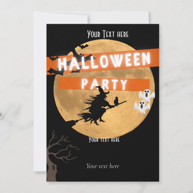 Halloween-Party-Vorlage   Save The Date (Vorderseite)