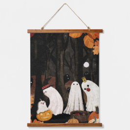 Halloween-Party Wandteppich Mit Holzrahmen