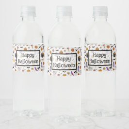 Halloween-Party Wasserflaschenetikett