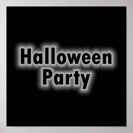 Halloween-Party White Glow Poster