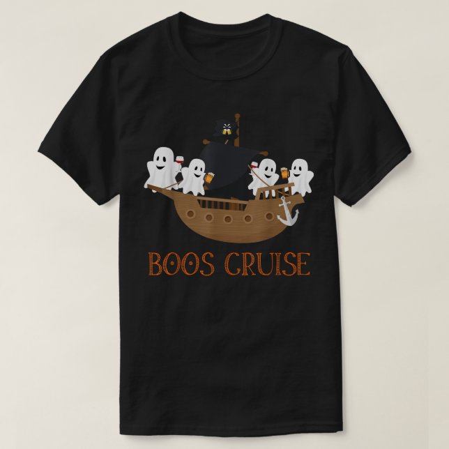 Halloween-Party Wine Biere trinken Boos Kreuzfahrt T-Shirt (Design vorne)