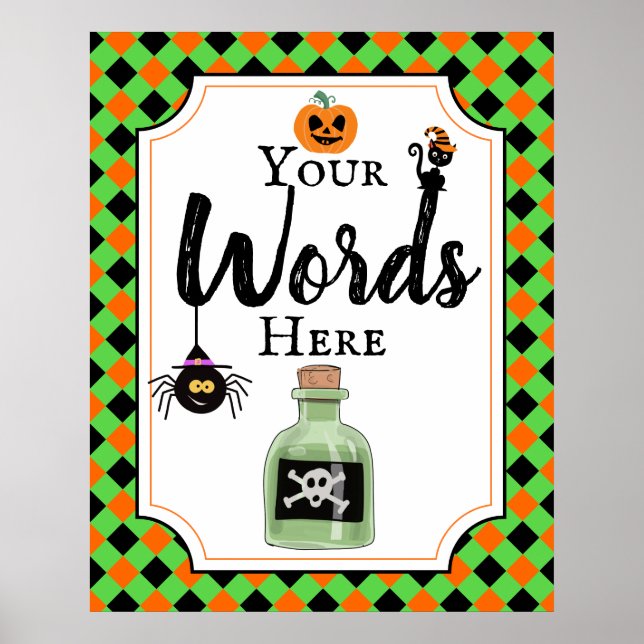 Halloween-Party-Zeichen erstellen Poster (Vorne)