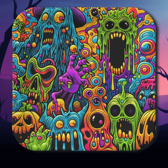 Halloween-Party | Zombie und Monster Pappteller (Von Creator hochgeladen)
