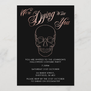 Halloween-Partyeinladung - eleganter Erwachsener Einladung