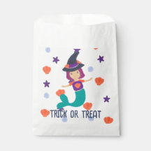Halloween Pastel Mermaid Hexe in Hexenhut