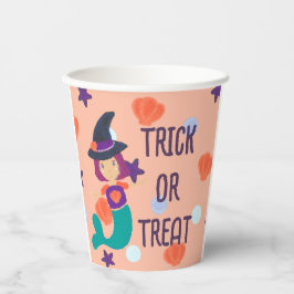 Halloween Pastel Mermaid Witch Trick oder Treat Pappbecher