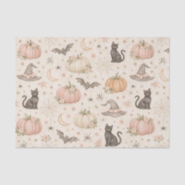 Halloween Pastel Pumpkins Seidenpapier (Vorderseite)
