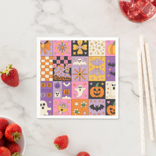 Halloween Patchwork Pattern - Feierliche Plätze mi Serviette