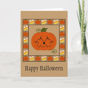 Halloween Patchwork Pumpkin-Karte Karte