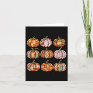 Halloween Patchwork Pumpkin Quilfall-Ästhetik Karte
