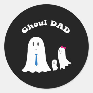 Halloween Pater Ghoul Vater Halloween Funny Costum Runder Aufkleber