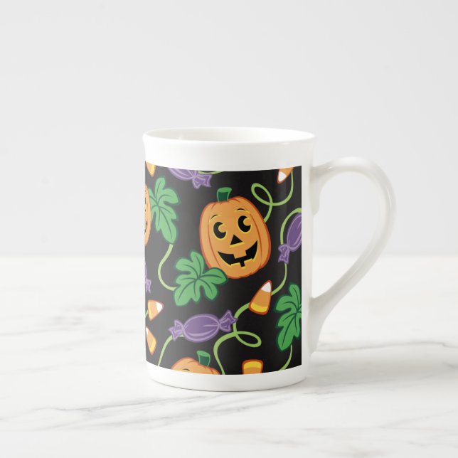 HALLOWEEN PATTERKNOCHENCHINA TASSE (Rechts)