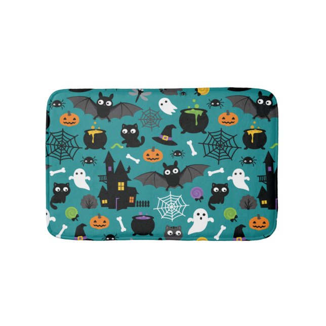 Halloween Pattern Badematte (Vorderseite)