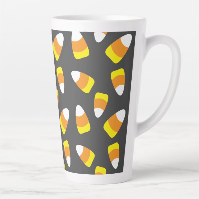 Halloween Pattern Candy Corn Milchtasse (Rechts)
