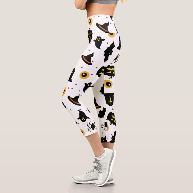 Halloween Pattern Capri Leggings (Links)