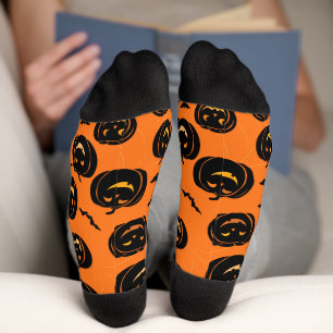 "Halloween" Pattern Crew Socks Socken