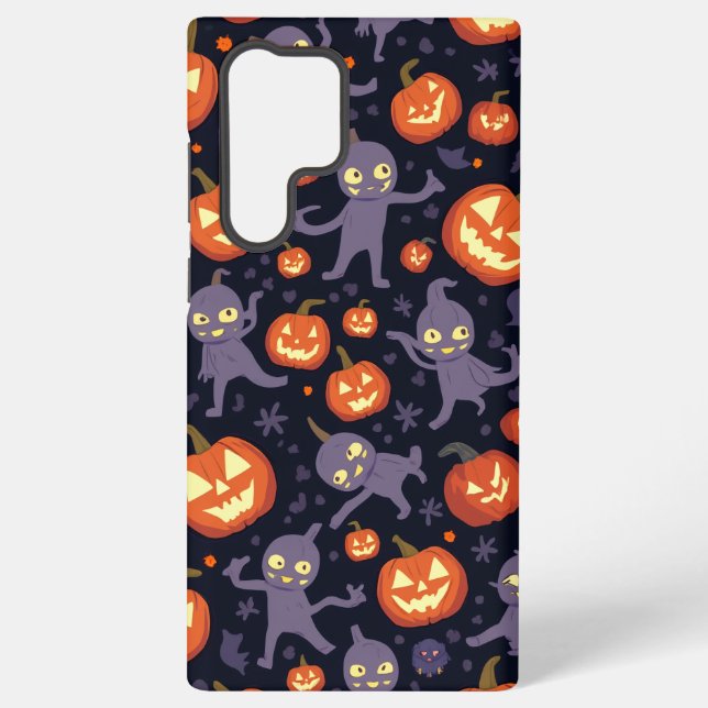 Halloween Pattern Galaxy Case Samsung Galaxy Hülle (Rückseite)