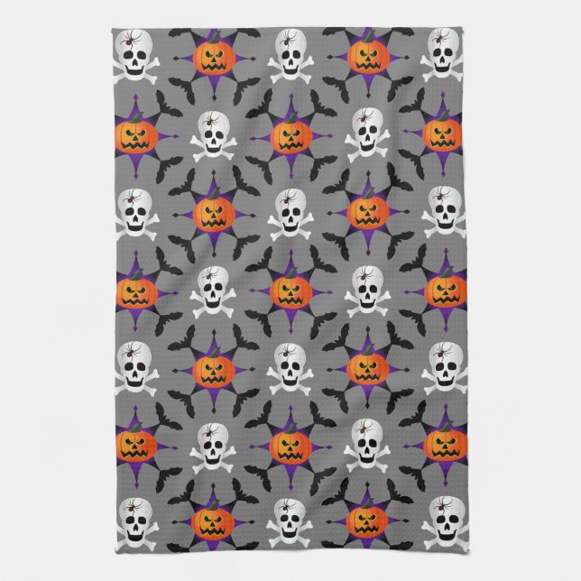 Halloween Pattern Geschirrtuch (Vertikal)