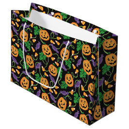 HALLOWEEN PATTERN GROßE GESCHENKTÜTE