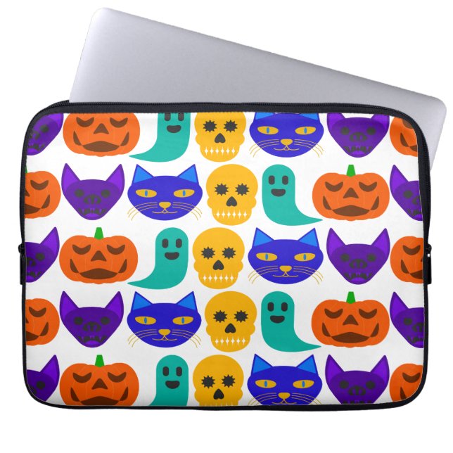 Halloween-Pattern Laptop-Sieb, 13-Zoll Laptopschutzhülle (Vorderseite)