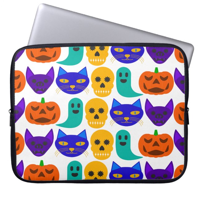Halloween-Pattern Laptop-Sieb, 15 Zoll Laptopschutzhülle (Vorderseite)