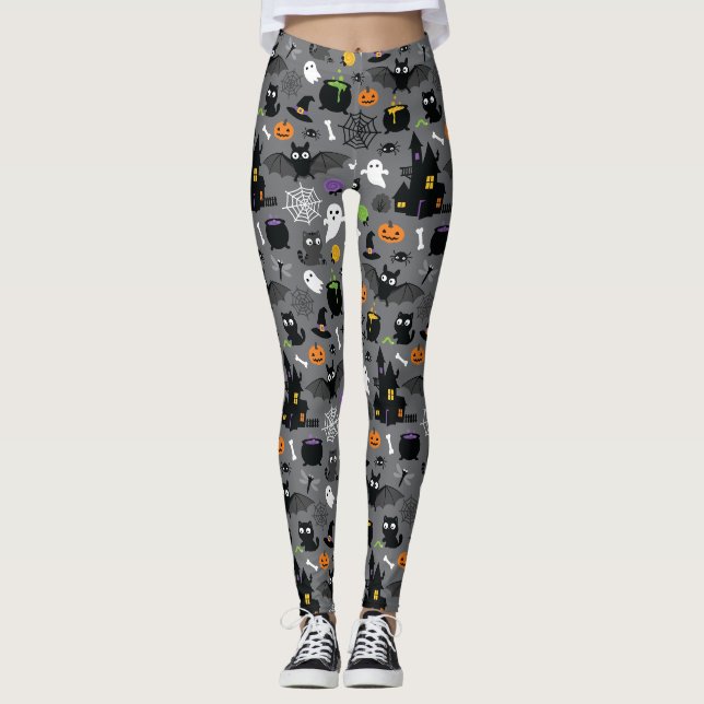 Halloween Pattern Leggings (Vorderseite)