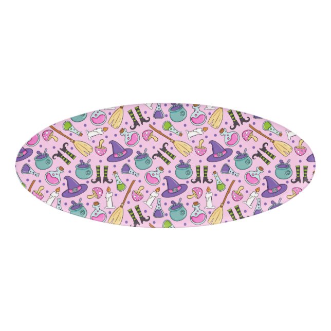 Halloween Pattern Namenschild (Vorderseite)