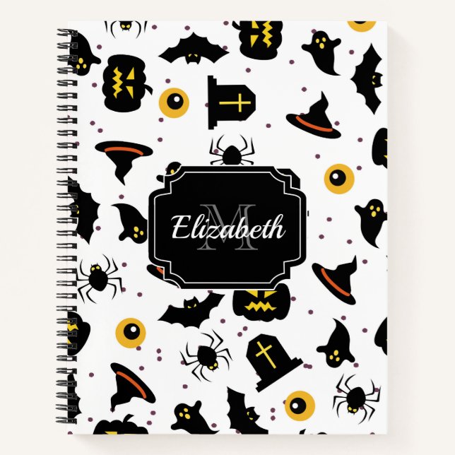 Halloween Pattern Notizbuch (Vorderseite)