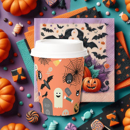 Halloween Pattern Pappbecher