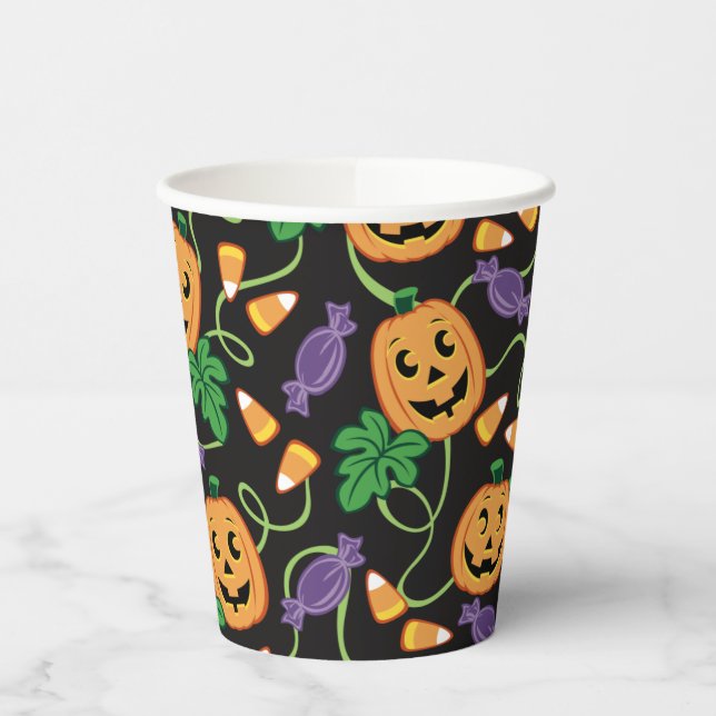 HALLOWEEN PATTERN PAPPBECHER (Links)