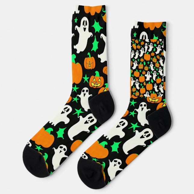 Halloween Pattern Socken (Linkes Detail)