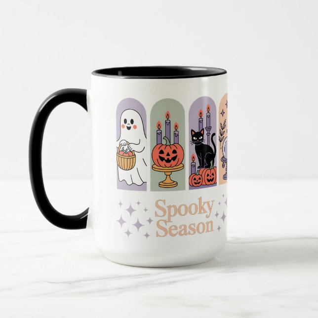 Halloween Pattern Spooky Season Tasse (Links)