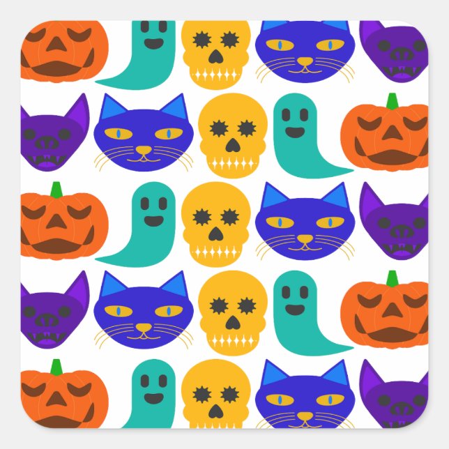 Halloween Pattern Sticker (Vorderseite)