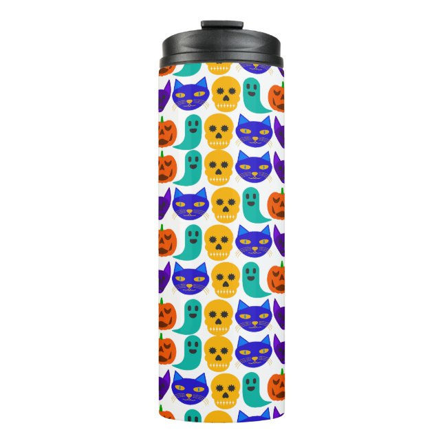 Halloween Pattern Thermal Tumbler Thermosbecher (Vorderseite)