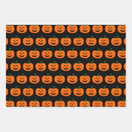 Halloween Patterns Wrapping Paper Set Geschenkpapier Set
