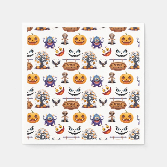 Halloween Patttern Serviette (Vorderseite)