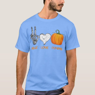 Halloween Peace Liebe Pumpkin Niedlicher Fall Hall T-Shirt