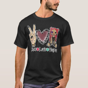 Halloween Peace Liebe Voodoo Doll Grafische Kostüm T-Shirt