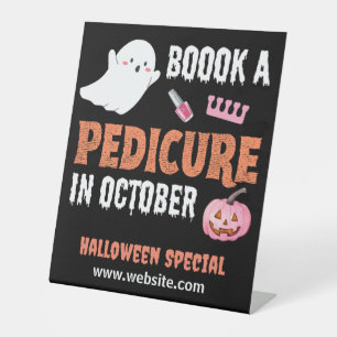 Halloween Pedicure Sockelschild